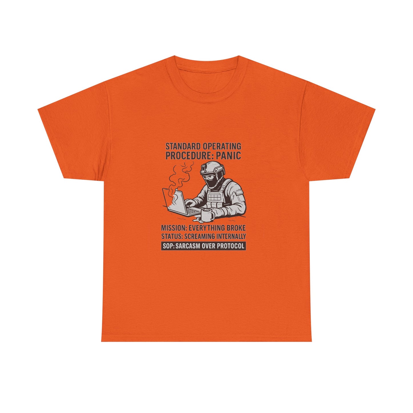 Funny Unisex Heavy Cotton Tee - SOP: Panic