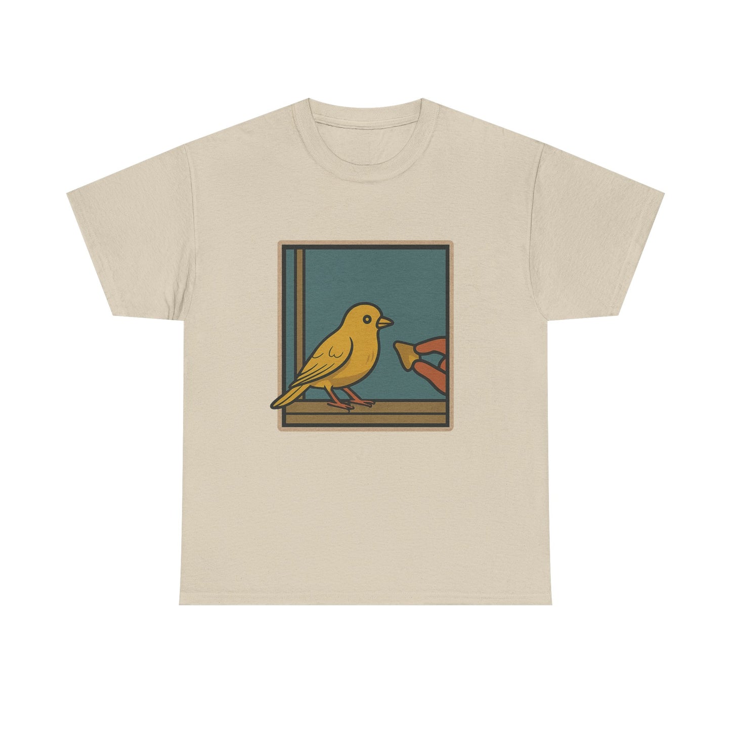 Yellow Birdie 100% Cotton Tee - Vibrant Bird Design for Nature Lovers LOL You know what happens.