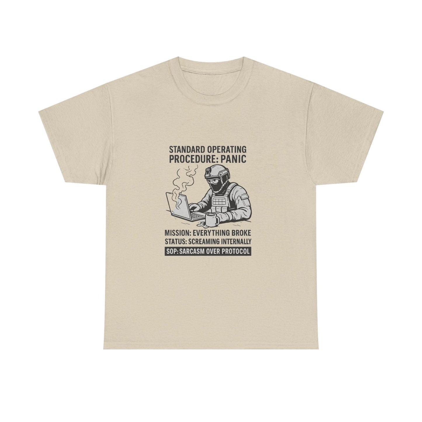 Funny Unisex Heavy Cotton Tee - SOP: Panic
