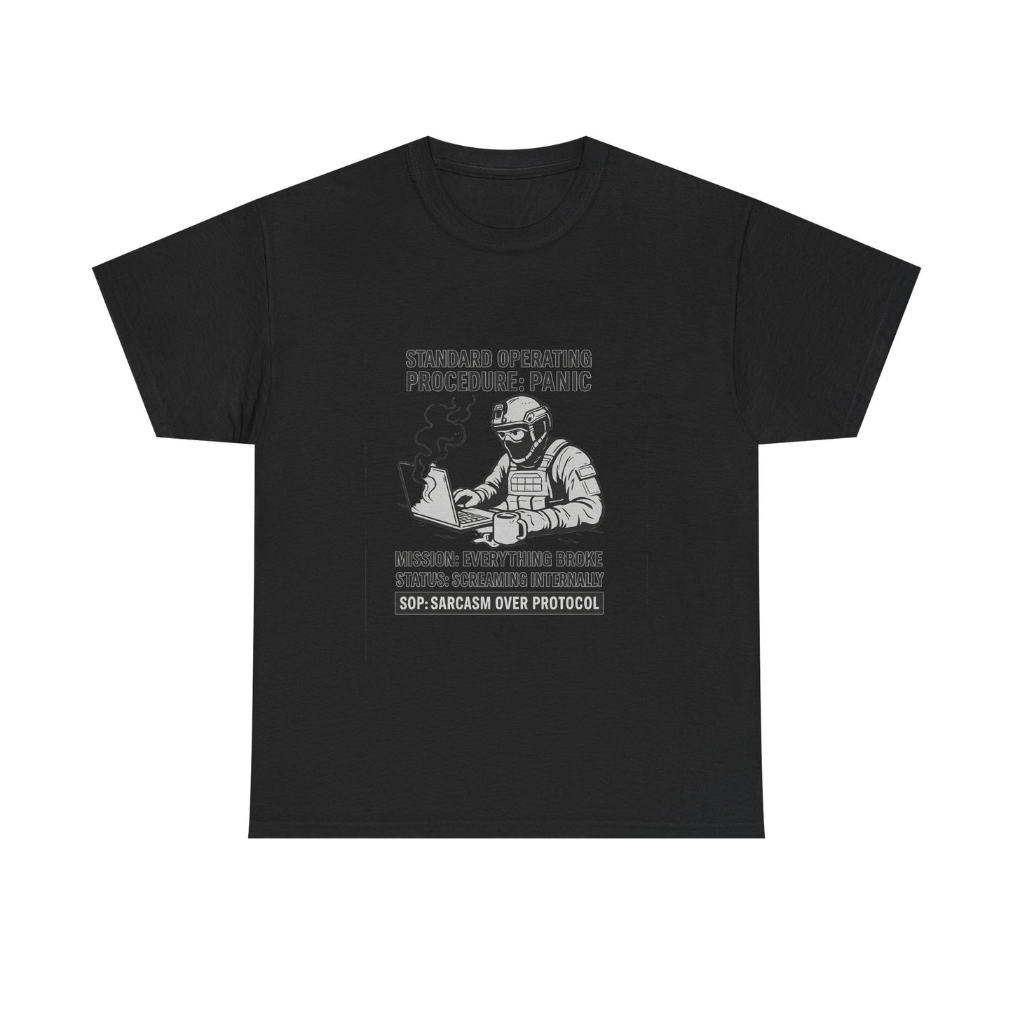 Funny Unisex Heavy Cotton Tee - SOP: Panic