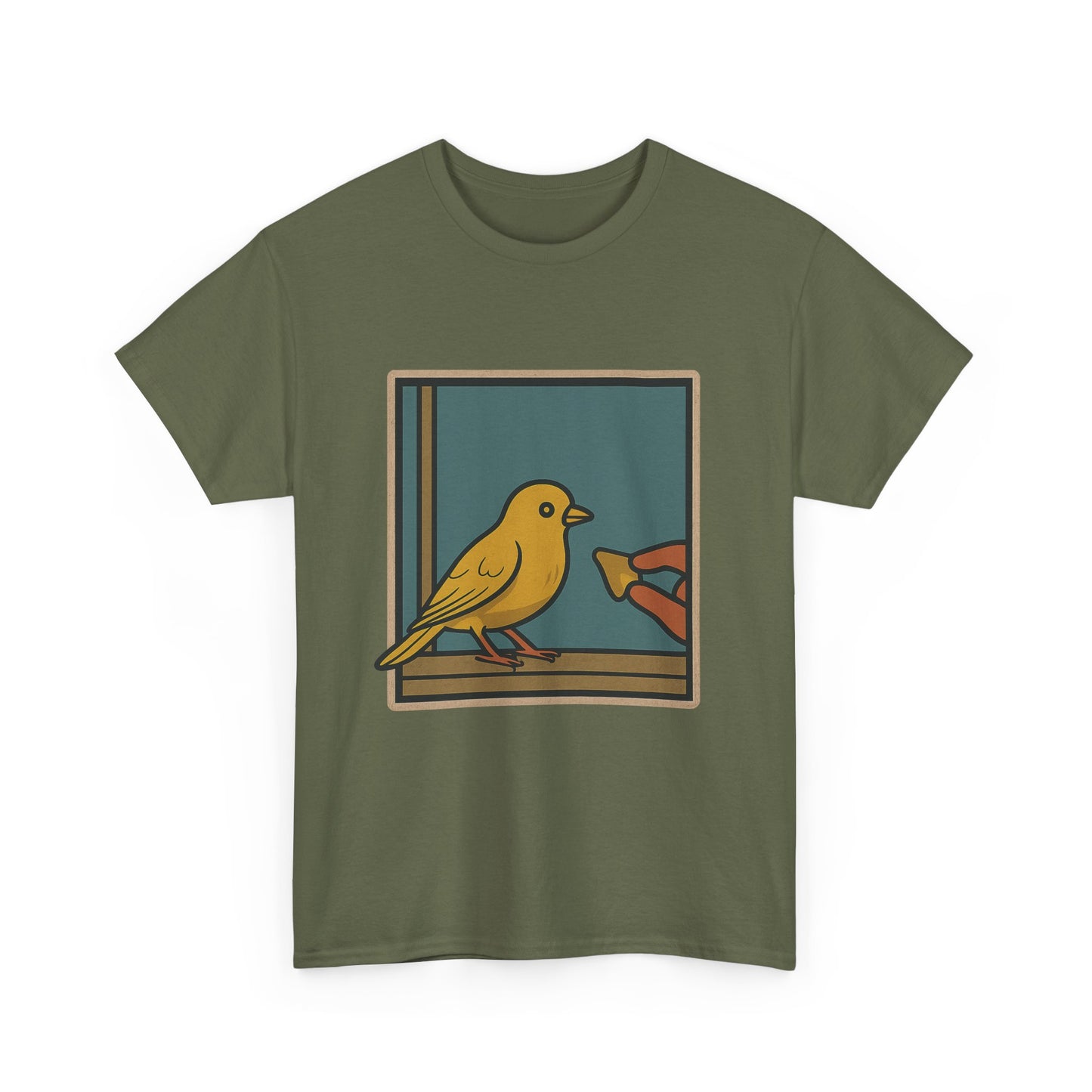 Yellow Birdie 100% Cotton Tee - Vibrant Bird Design for Nature Lovers LOL You know what happens.