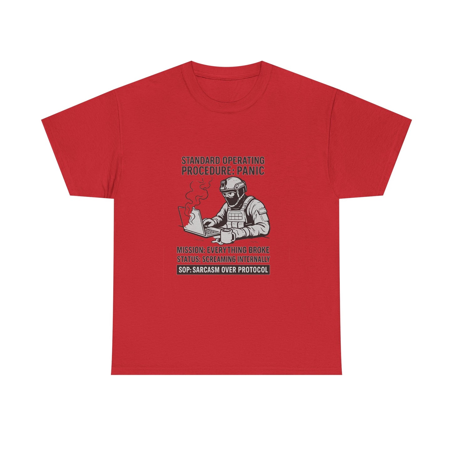 Funny Unisex Heavy Cotton Tee - SOP: Panic