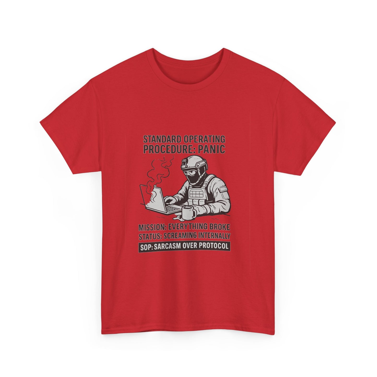 Funny Unisex Heavy Cotton Tee - SOP: Panic
