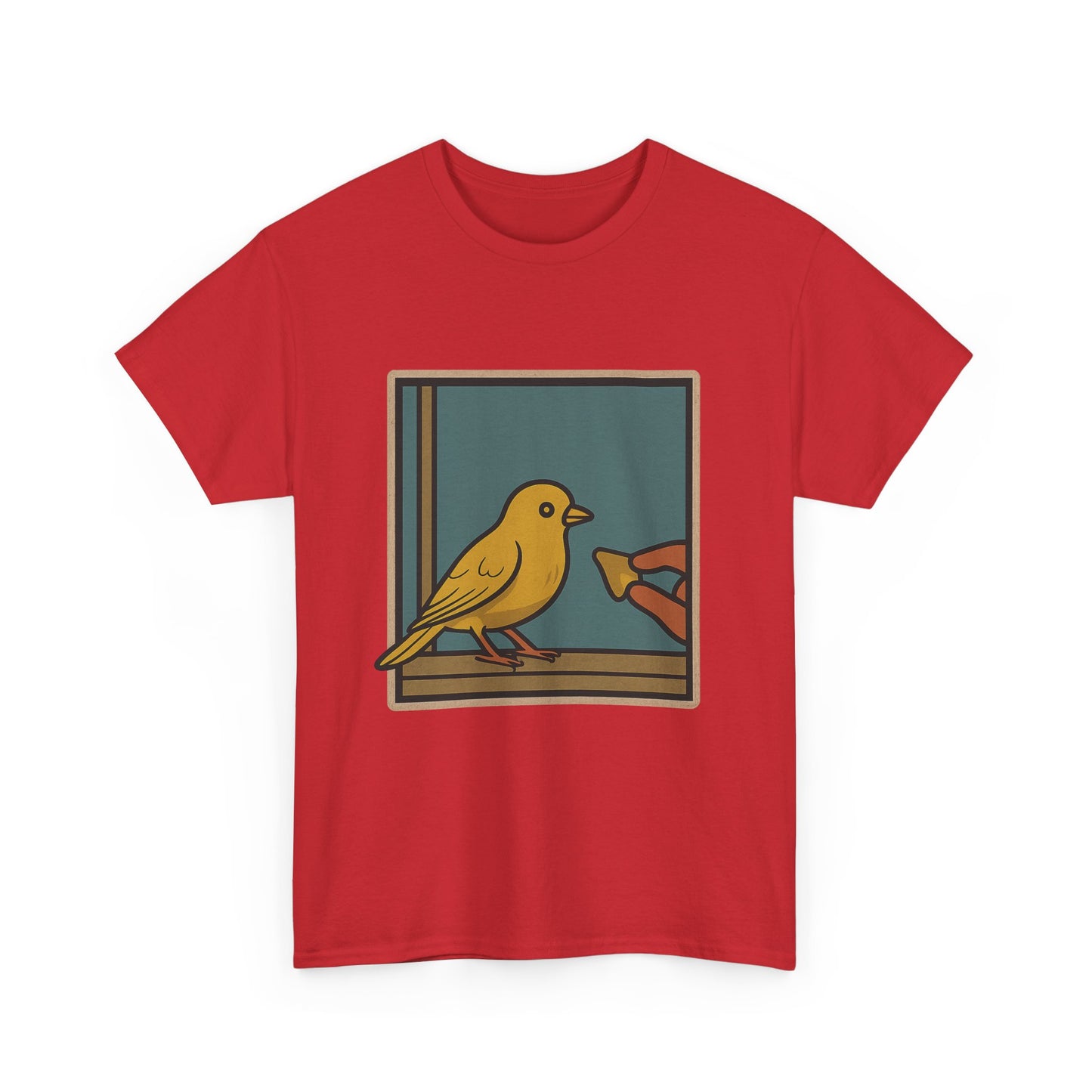 Yellow Birdie 100% Cotton Tee - Vibrant Bird Design for Nature Lovers LOL You know what happens.