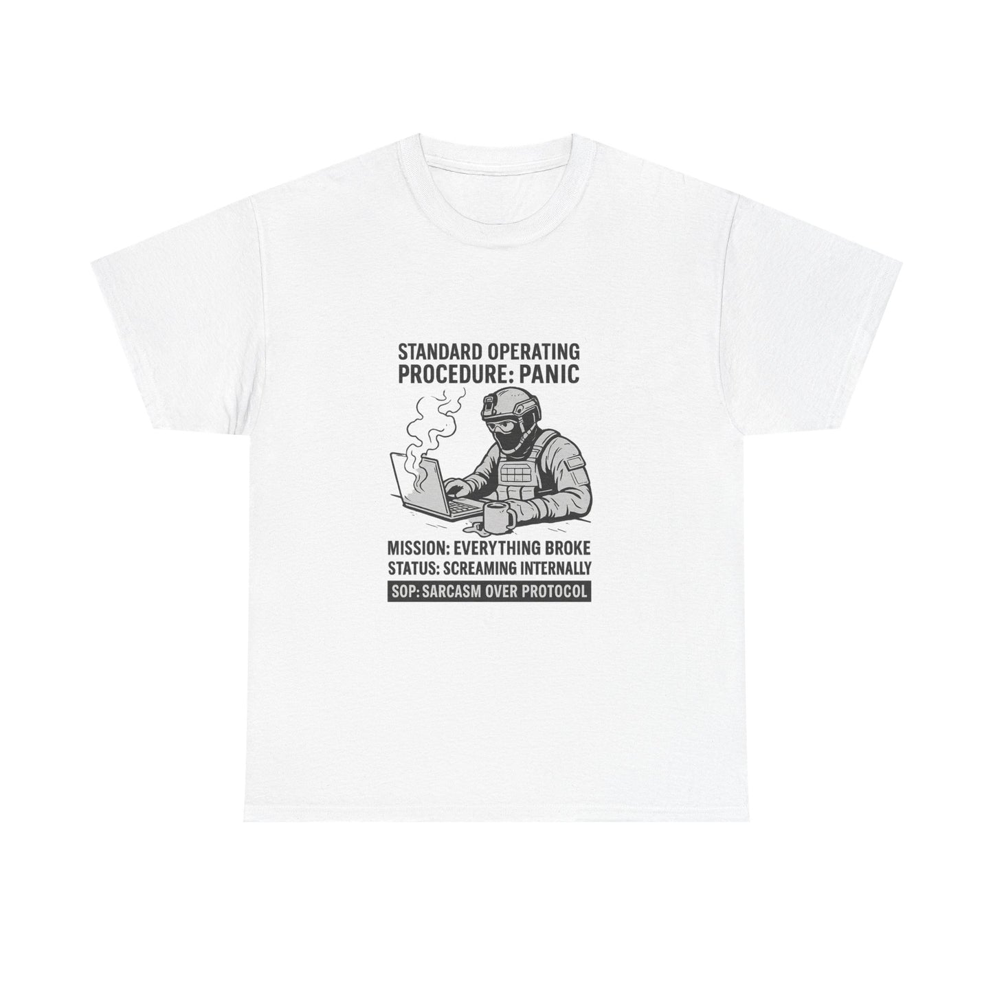 Funny Unisex Heavy Cotton Tee - SOP: Panic