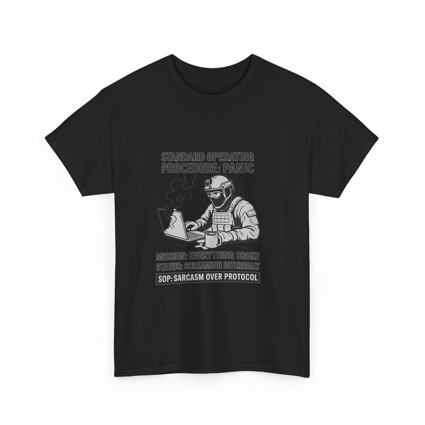 Funny Unisex Heavy Cotton Tee - SOP: Panic
