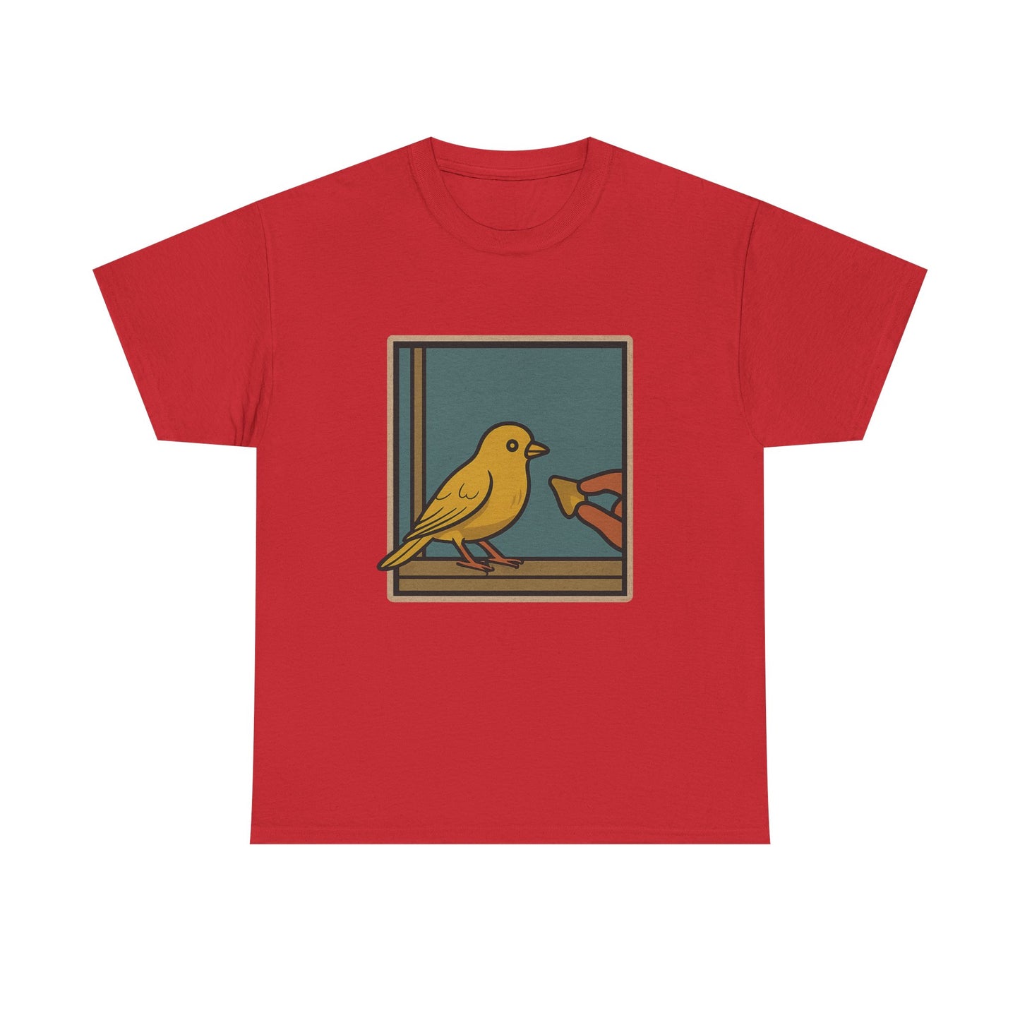 Yellow Birdie 100% Cotton Tee - Vibrant Bird Design for Nature Lovers LOL You know what happens.