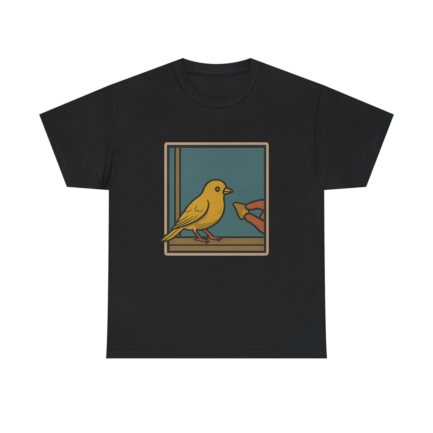 Yellow Birdie 100% Cotton Tee - Vibrant Bird Design for Nature Lovers LOL You know what happens.
