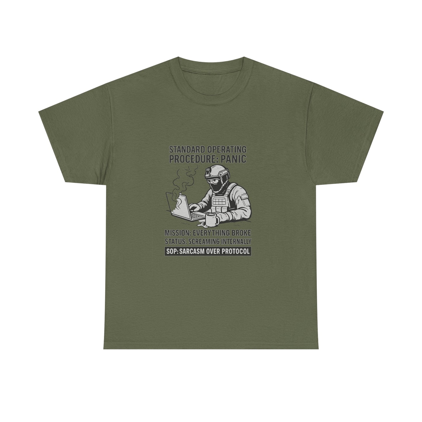 Funny Unisex Heavy Cotton Tee - SOP: Panic