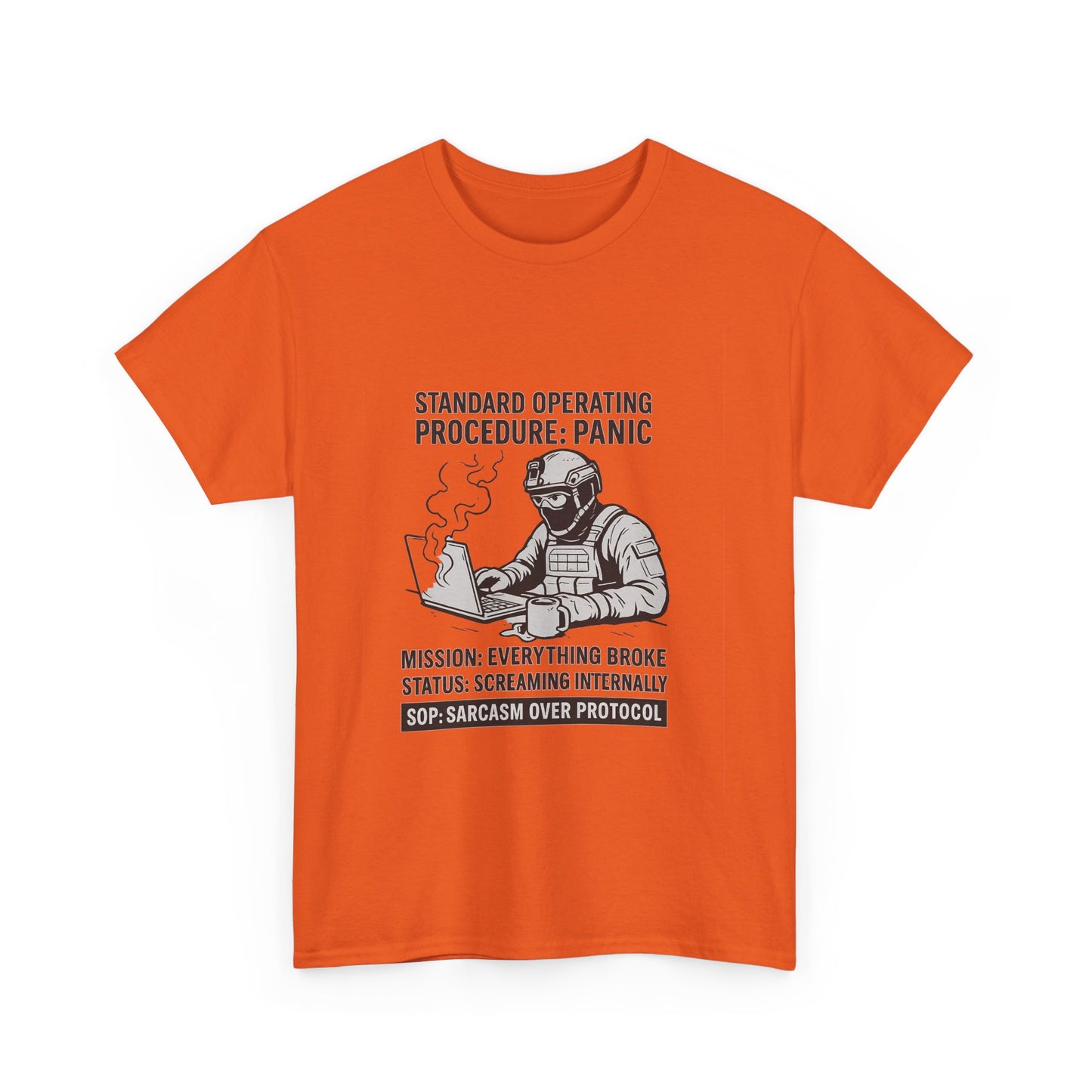 Funny Unisex Heavy Cotton Tee - SOP: Panic