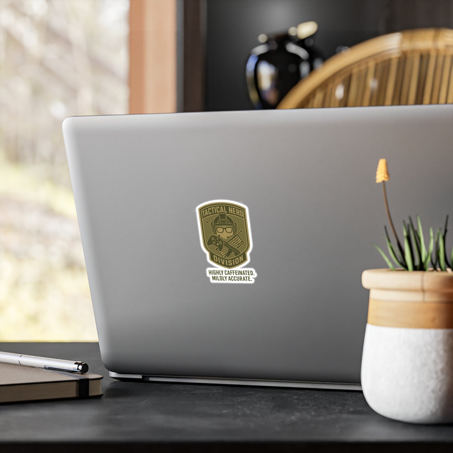 Tactical Nerd Kiss-Cut Vinyl Decals - Highly Caffeinated & Mildly Accurate