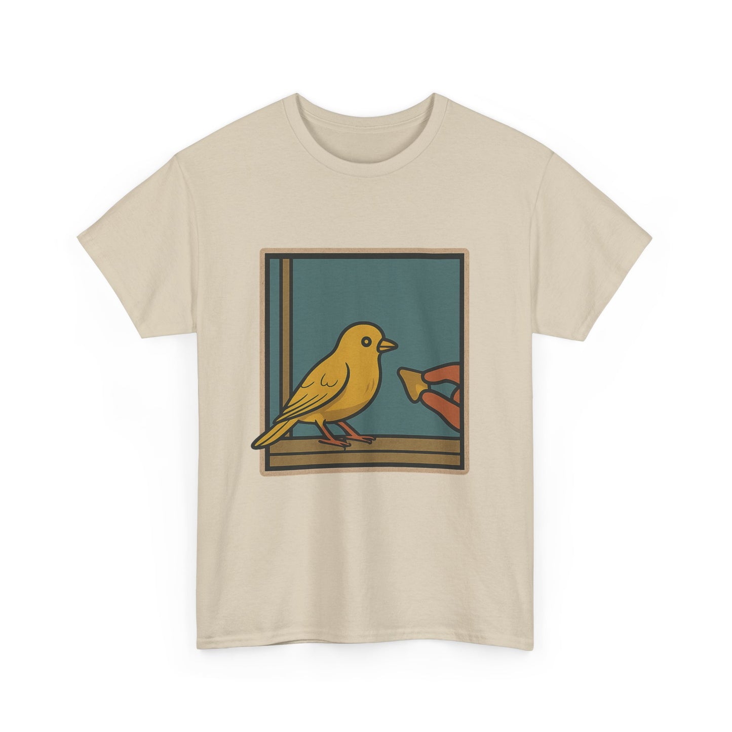 Yellow Birdie 100% Cotton Tee - Vibrant Bird Design for Nature Lovers LOL You know what happens.