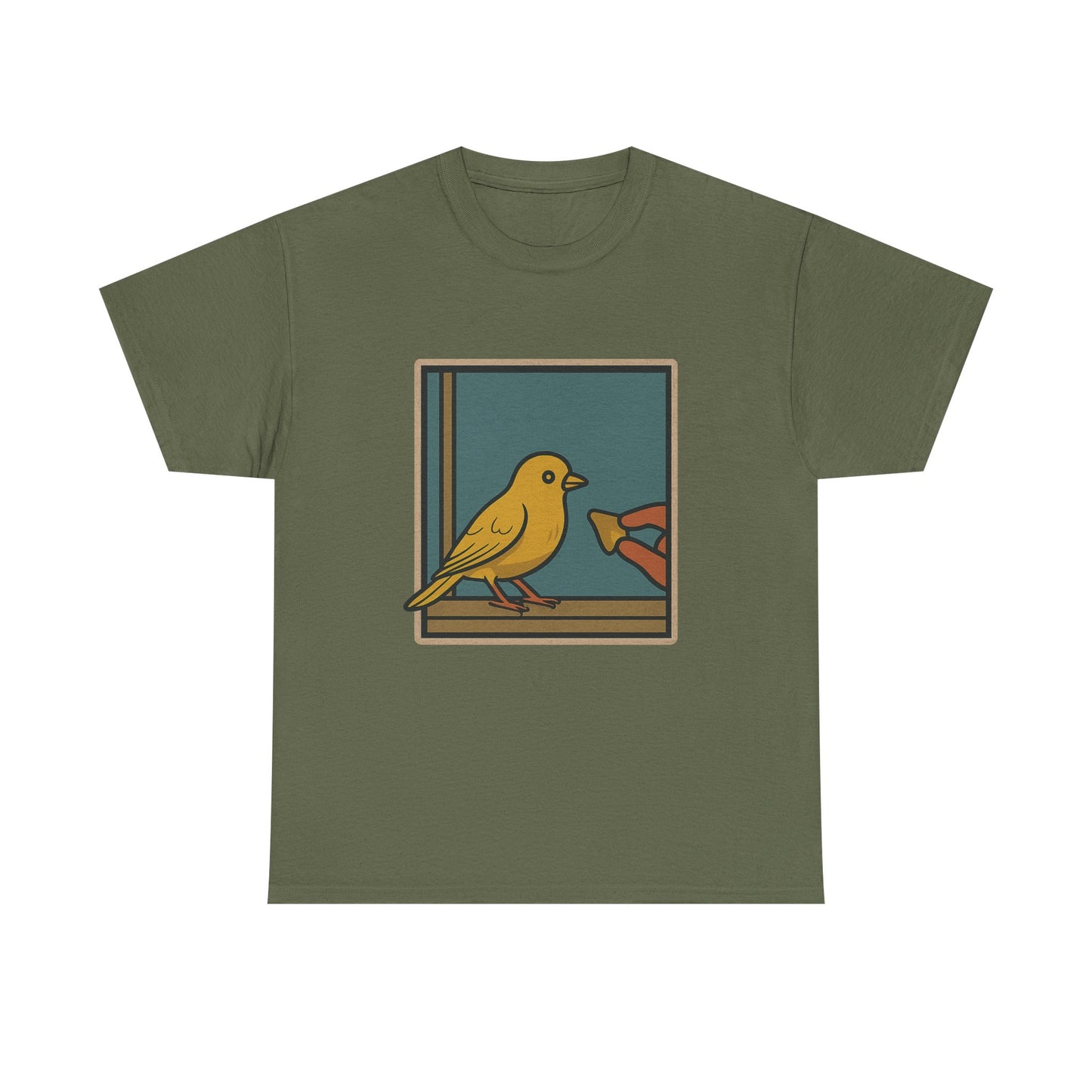 Yellow Birdie 100% Cotton Tee - Vibrant Bird Design for Nature Lovers LOL You know what happens.