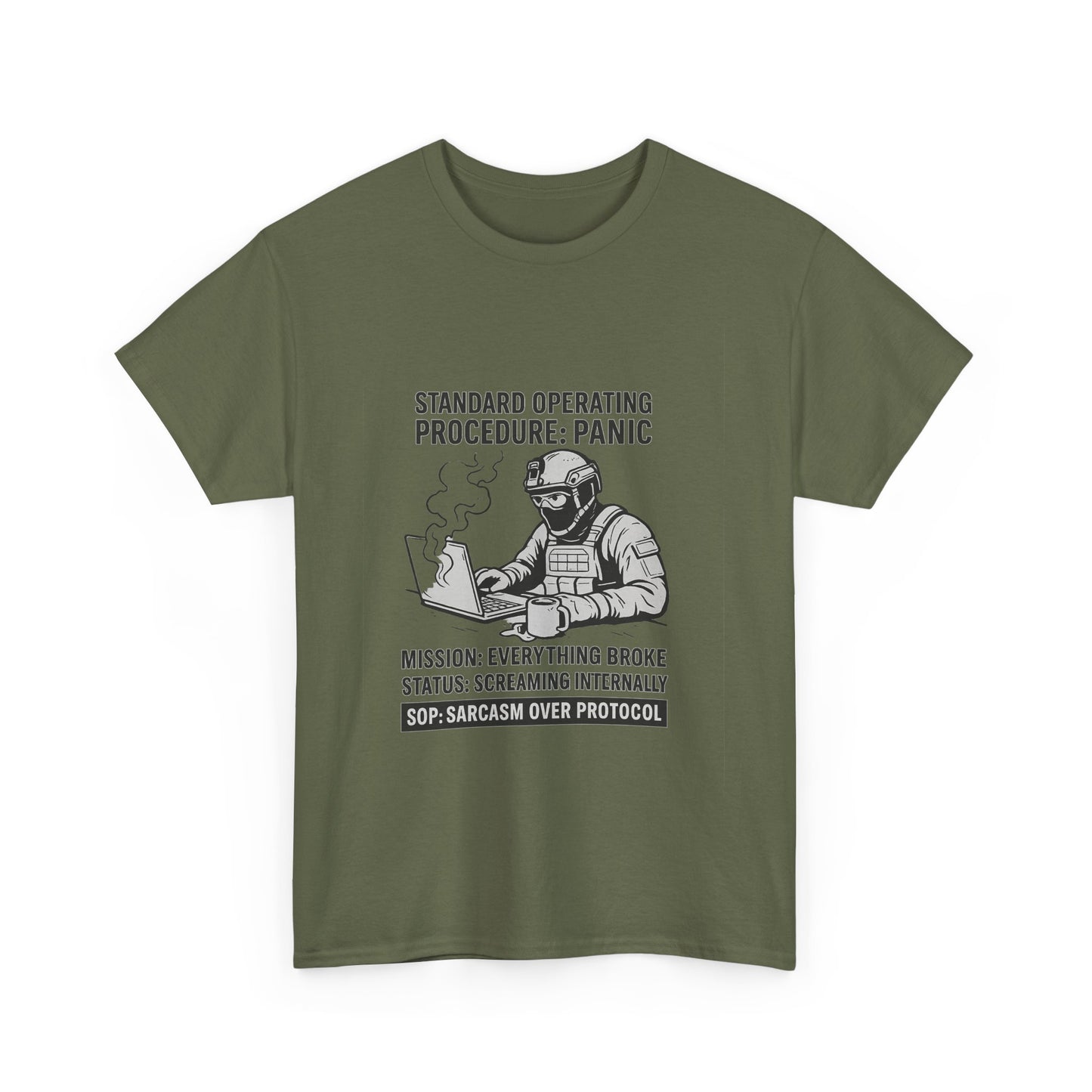 Funny Unisex Heavy Cotton Tee - SOP: Panic