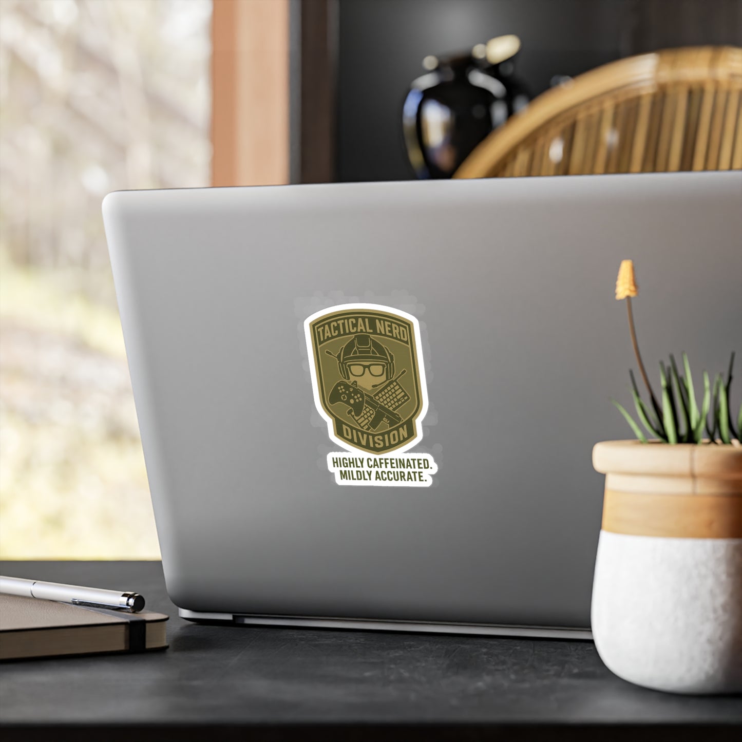 Tactical Nerd Kiss-Cut Vinyl Decals - Highly Caffeinated & Mildly Accurate
